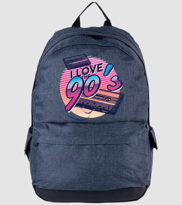 I love the 90s Casetă model albastru jeanși pe tricou