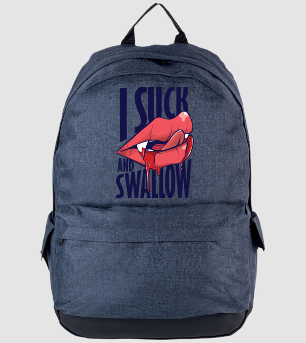 I suck and swallow Vampir model albastru jeanși pe tricou