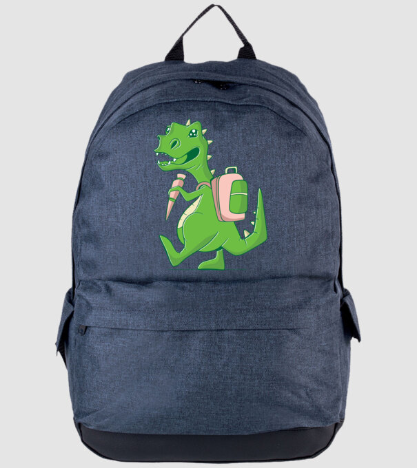 Elev Dino model albastru jeanși pe tricou