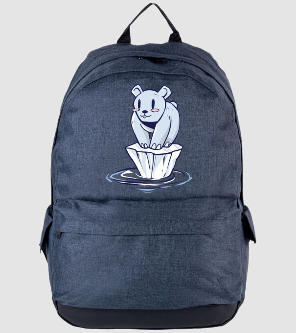 Urs polar pe gheața care se topește model albastru jeanși pe tricou