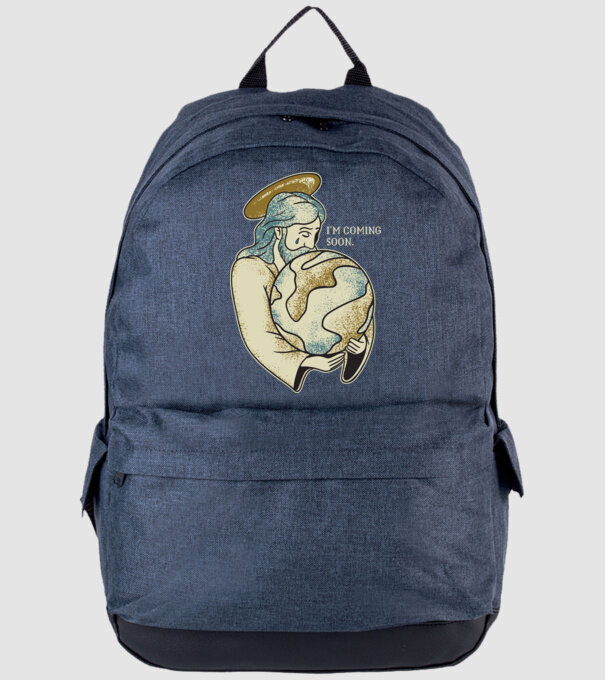 Jesus is coming soon - Isus vine în curând model albastru jeanși pe tricou