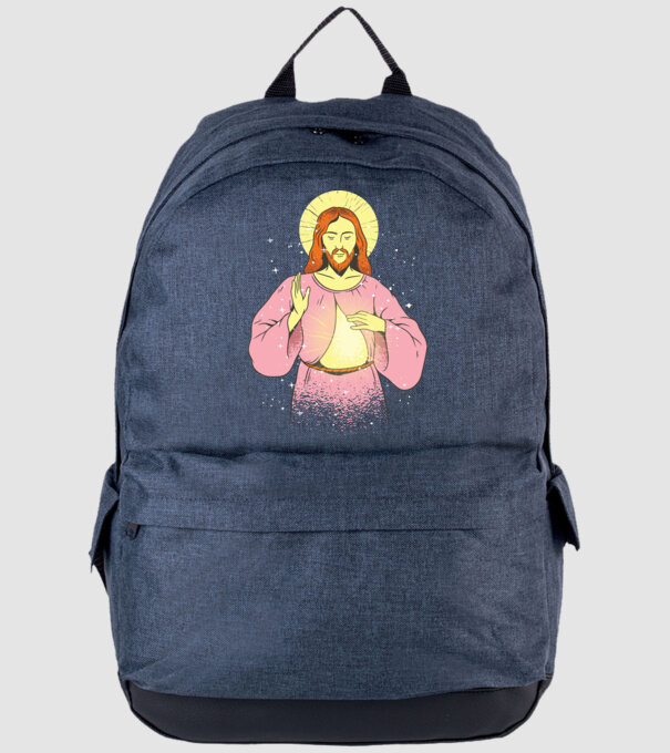 Iisus Hristos model albastru jeanși pe tricou