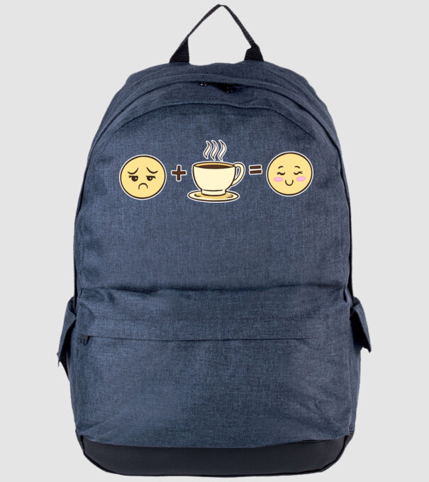 Cafea Fericire model albastru jeanși pe tricou