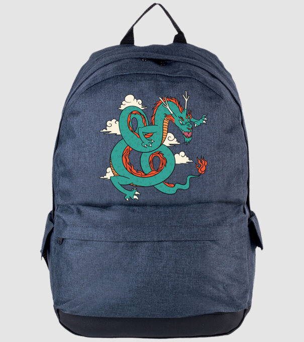 Dragon Chinez model albastru jeanși pe tricou