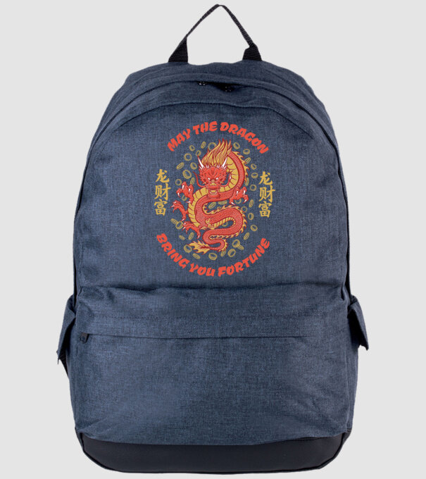 Dragon chinezesc norocos model albastru jeanși pe tricou