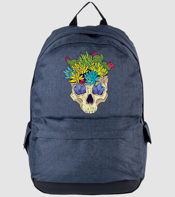 Craniu Cactuși model albastru jeanși pe tricou