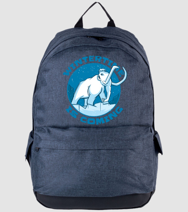 Vine Iarna Mamut model albastru jeanși pe tricou