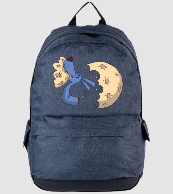 Câine Luna Mușcătură model albastru jeanși pe tricou