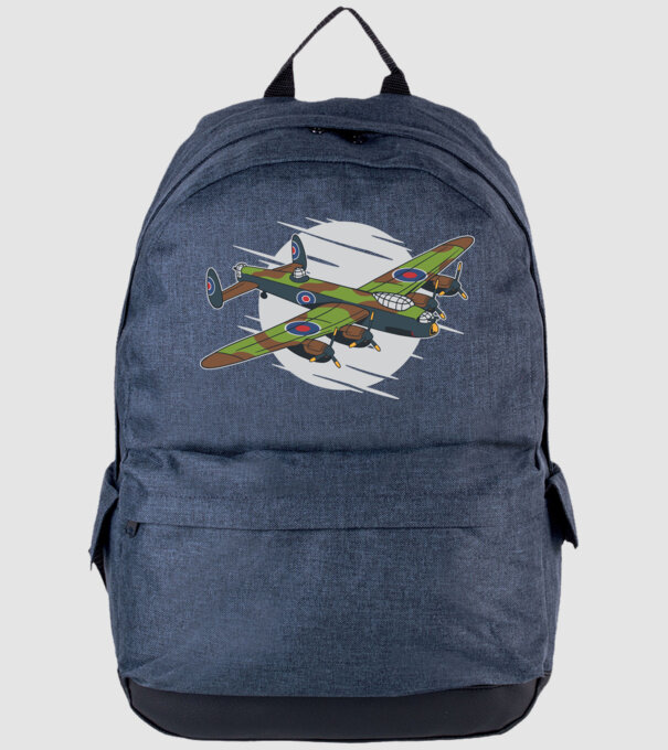 Avion bombardier Lancaster model albastru jeanși pe tricou
