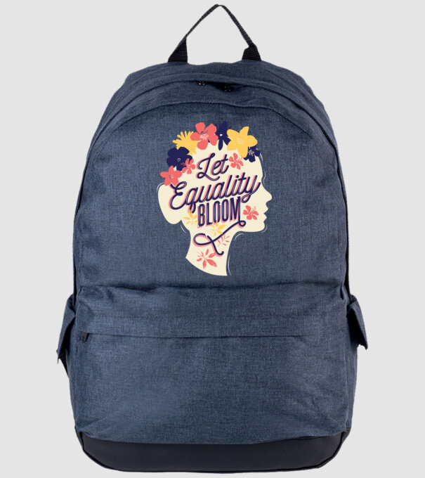 Let Equality Bloom Ziua Femeii model albastru jeanși pe tricou