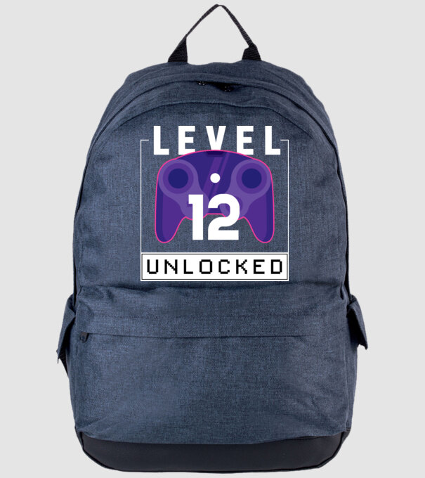 Level 12 Unlocked Gamer Birthday model albastru jeanși pe tricou