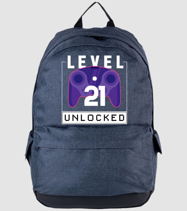 Level 21 Unlocked Gamer Birthday model albastru jeanși pe tricou