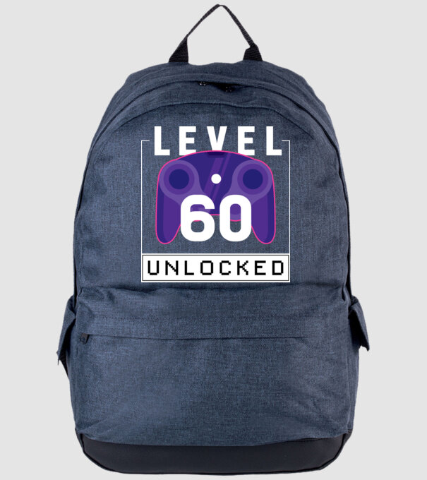 Level 60 Unlocked Gamer Birthday model albastru jeanși pe tricou