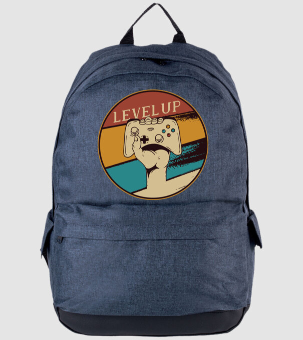 Level up - Trecere nivel Gamer model albastru jeanși pe tricou