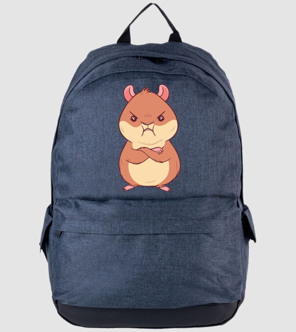 Hamster furios model albastru jeanși pe tricou