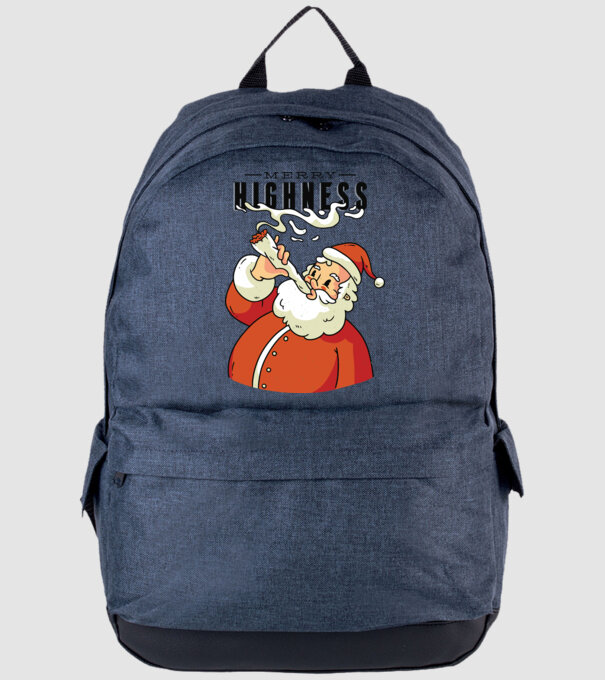 Merry Highness Mikulás fumează iarbă model albastru jeanși pe tricou