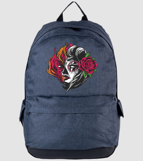Fată Mexicană Demon model albastru jeanși pe tricou