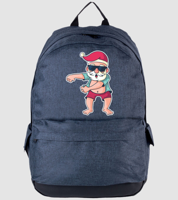 Moș Crăciun dans Floss DAB model albastru jeanși pe tricou