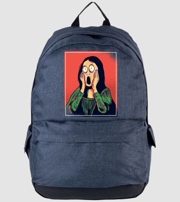 Mona Lisa țipăt model albastru jeanși pe tricou