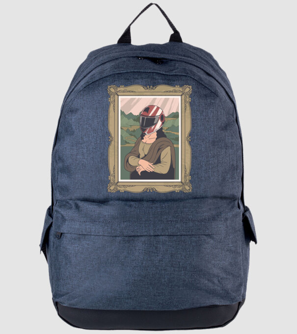 Mona Lisa Concurent model albastru jeanși pe tricou