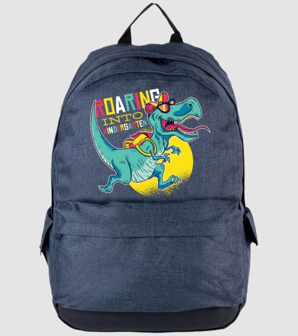 De acum încolo, voi urla în grădiniță cu Dinozaur model albastru jeanși pe tricou