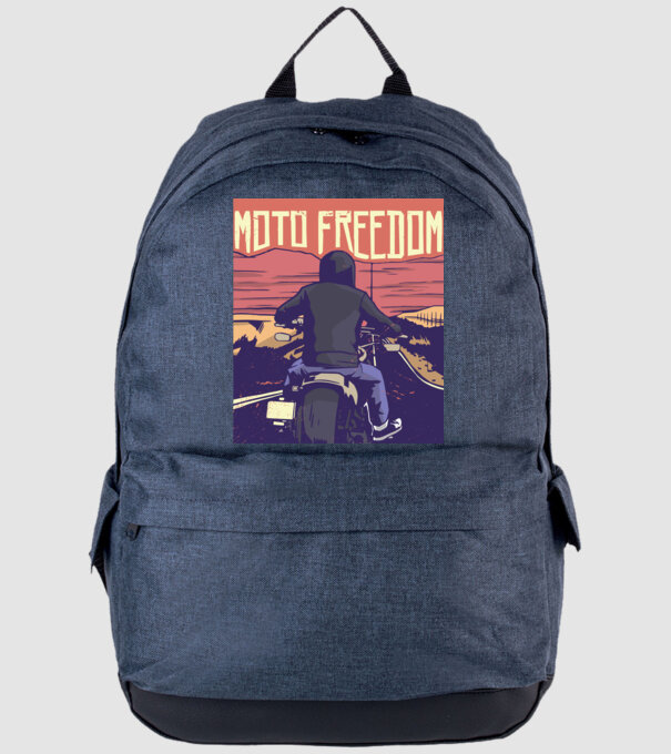Libertate Motociclist model albastru jeanși pe tricou