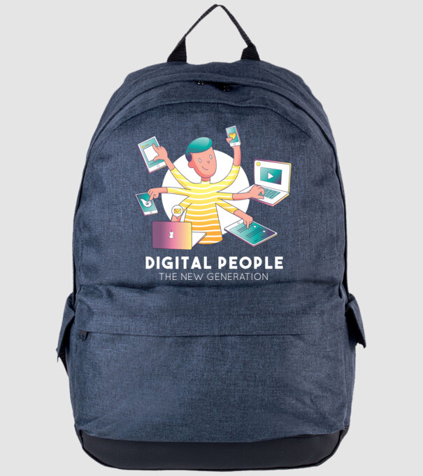 Oamenii multitasking sunt generația viitoare model albastru jeanși pe tricou