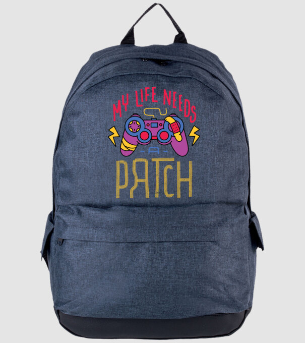 My life needs a patch Gamer model albastru jeanși pe tricou