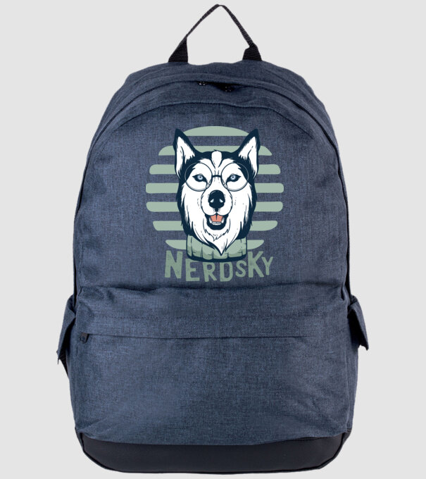 Nerdsky Husky model albastru jeanși pe tricou