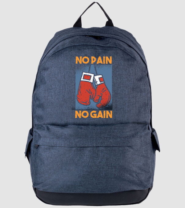 No pain no gain box model albastru jeanși pe tricou