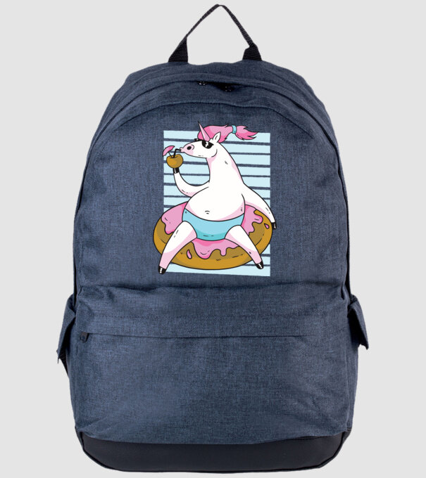 Unicorn în vacanță model albastru jeanși pe tricou