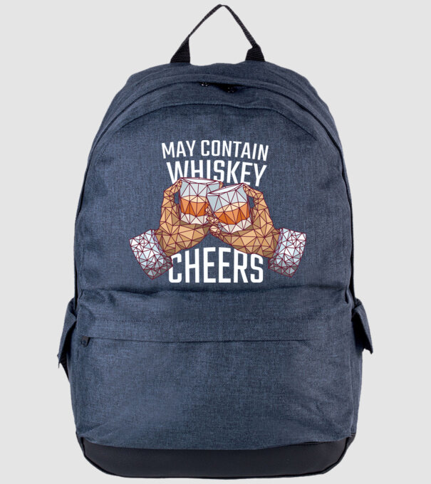 Poate conține urme de whisky model albastru jeanși pe tricou