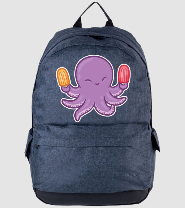 Înghețată Caracatiță Octopus model albastru jeanși pe tricou