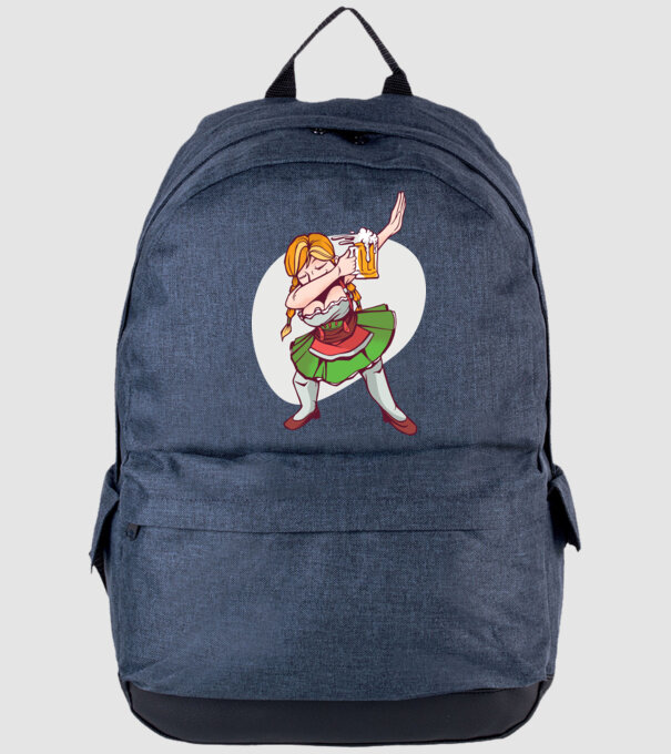 Oktoberfest DAB Fată cu ulcior model albastru jeanși pe tricou