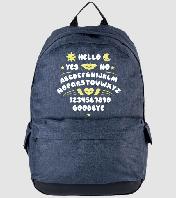 Motiv Ouija model albastru jeanși pe tricou