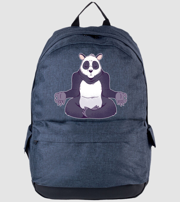 Panda Meditație model albastru jeanși pe tricou