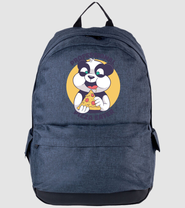 Panda Pizza model albastru jeanși pe tricou