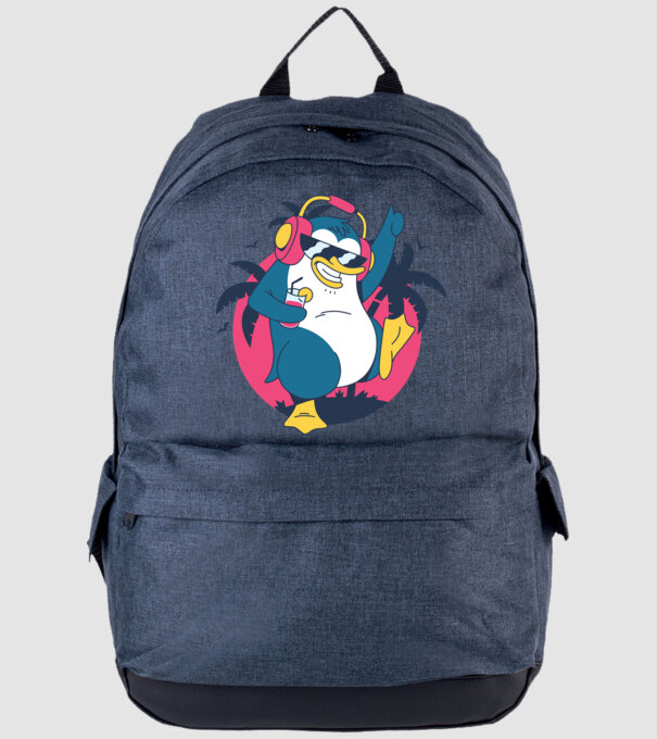 Pinguin de Petrecere model albastru jeanși pe tricou