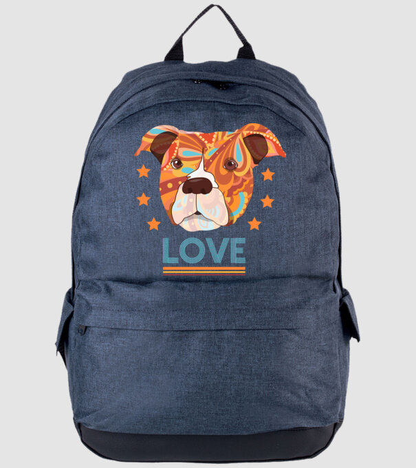 Dragoste Pitbull model albastru jeanși pe tricou