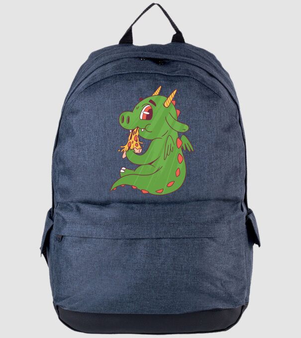 Pizza Dino model albastru jeanși pe tricou