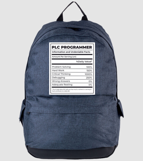 Programator PLC model albastru jeanși pe tricou