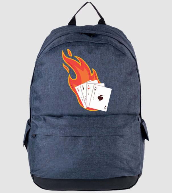 Poker model albastru jeanși pe tricou