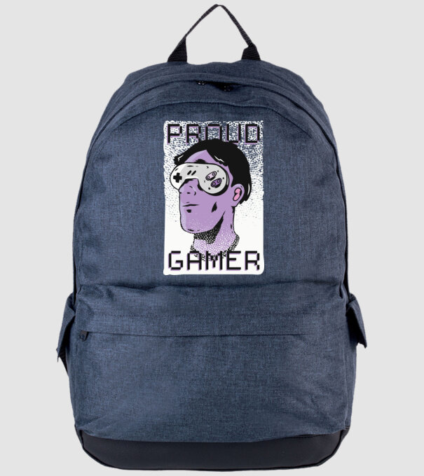 Ochelarii VR Proud Gamer model albastru jeanși pe tricou