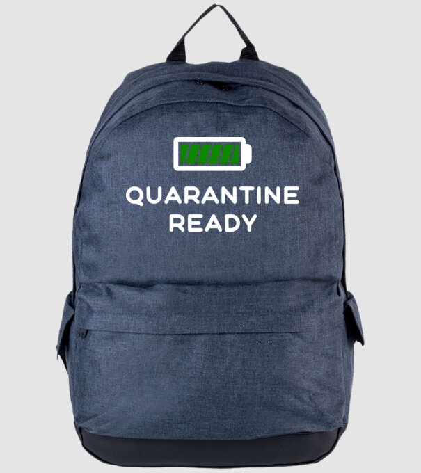 Quarantine ready model albastru jeanși pe tricou