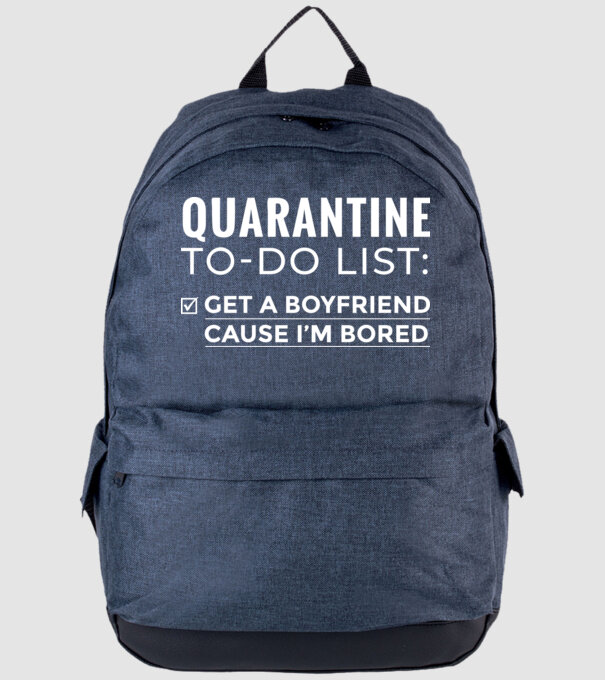 Quarantine to do list model albastru jeanși pe tricou