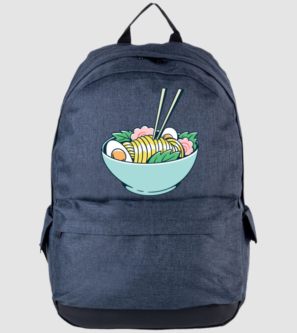 Paste Ramen model albastru jeanși pe tricou