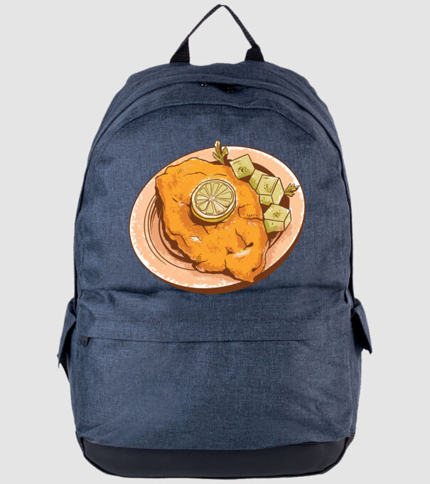 Șnițel vienez Wiener Schnitzel model albastru jeanși pe tricou