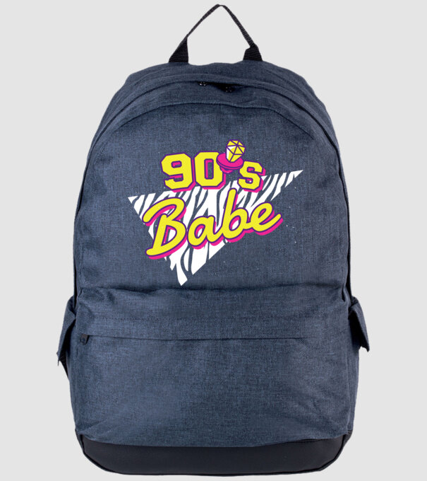Retro 90s Babe model albastru jeanși pe tricou