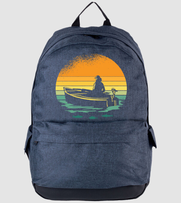 Retro cu Barcă model albastru jeanși pe tricou
