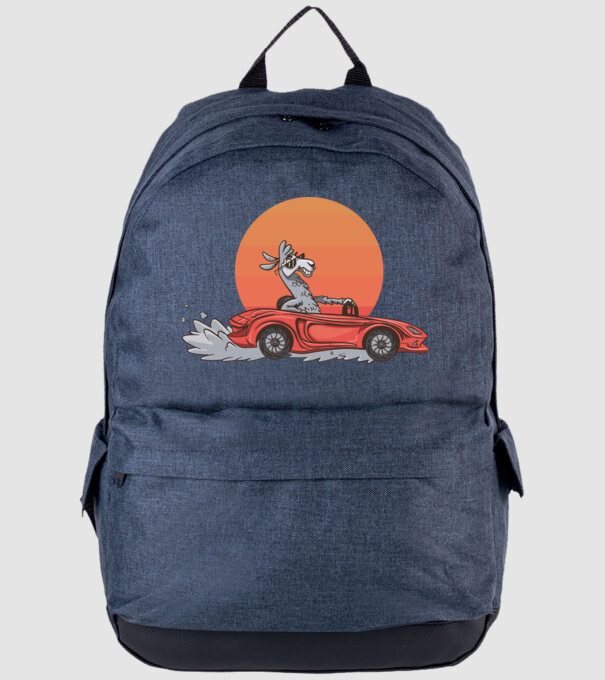 Mașină Retro Llama model albastru jeanși pe tricou